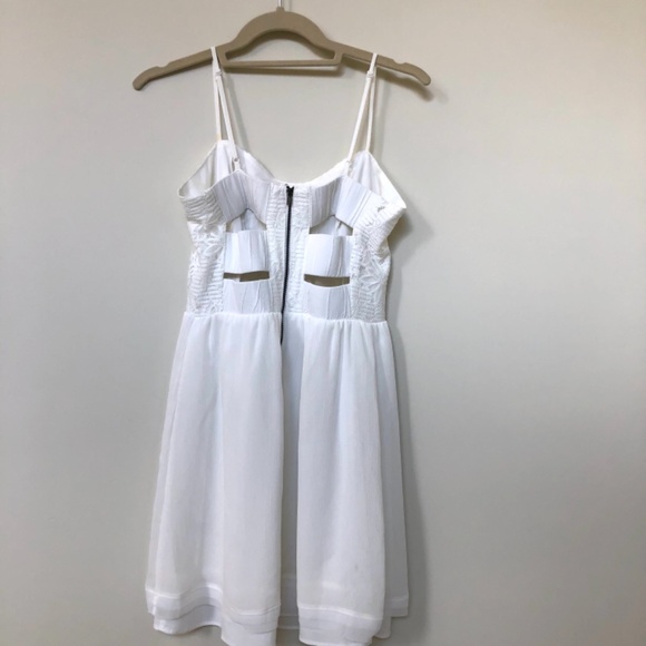 Princess Vera Wang Mini Ivory Off White Fit & Flare Dress Lace Floral ~ Size: 7 - Picture 6 of 10